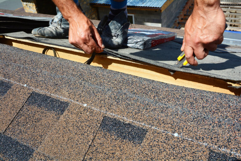 Cutting Roofing Shingles